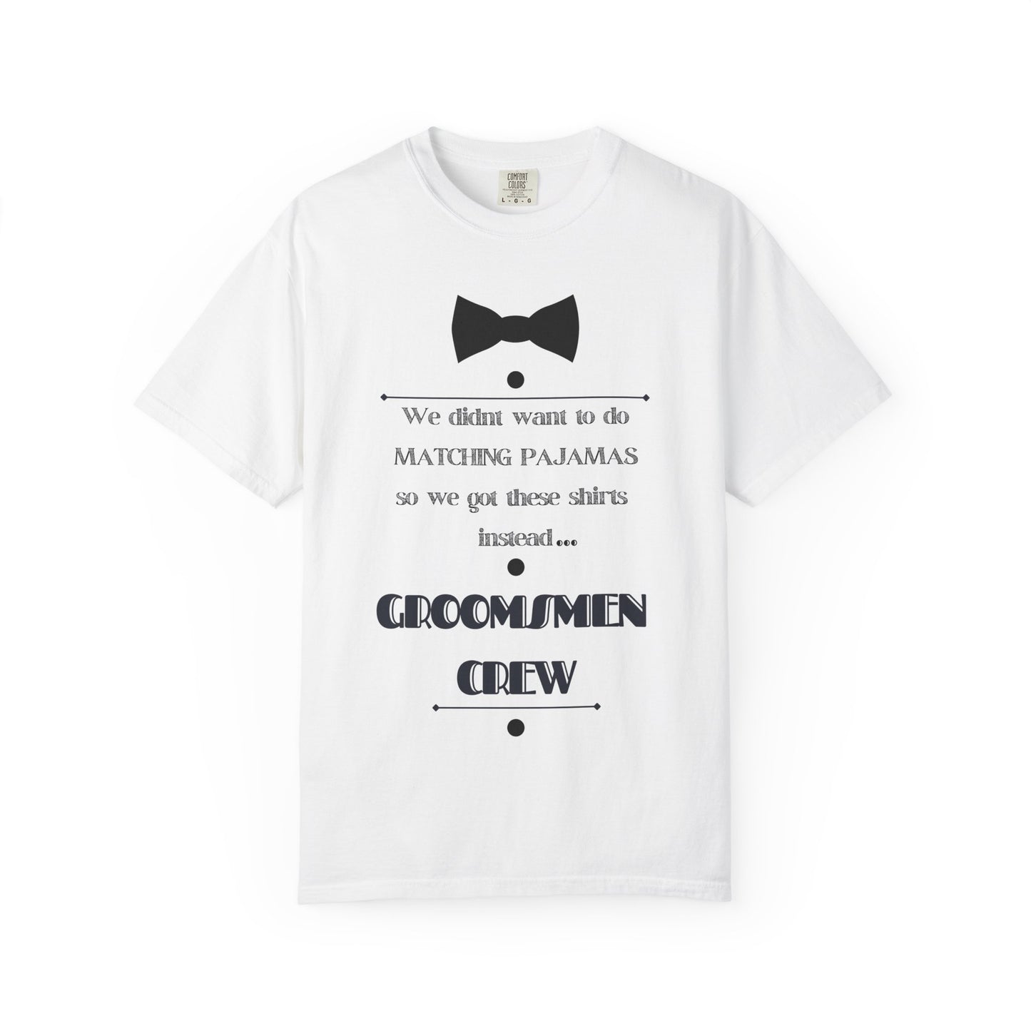 Groomsmen T-shirt for Wedding Parties, Casual Crew Tee, Matching Shirt for Groomsmen, Bridal Party Apparel, Groom's Gift Idea