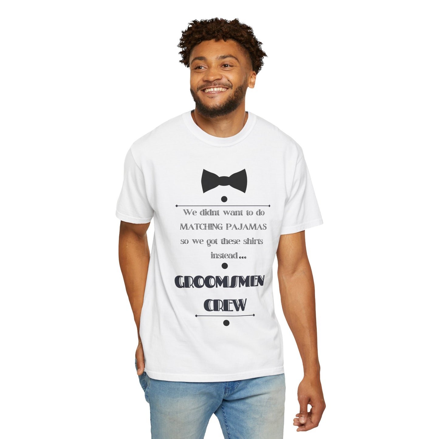 Groomsmen T-shirt for Wedding Parties, Casual Crew Tee, Matching Shirt for Groomsmen, Bridal Party Apparel, Groom's Gift Idea