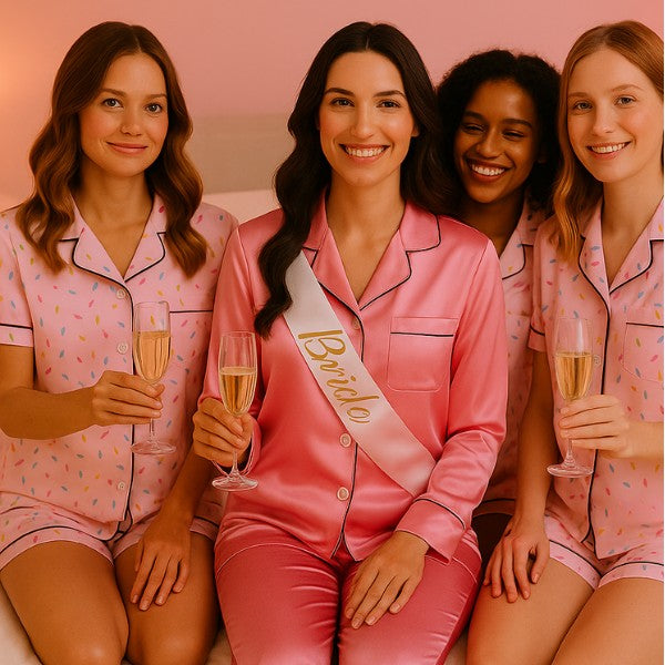 Bridesmaid Pajama Set, Bridal Party Pajamas, Women Matching Pajamas, Bachelorette Party Pajama Sets, Bride Squad, Bridesmaid Proposal Gift - Sprinkles