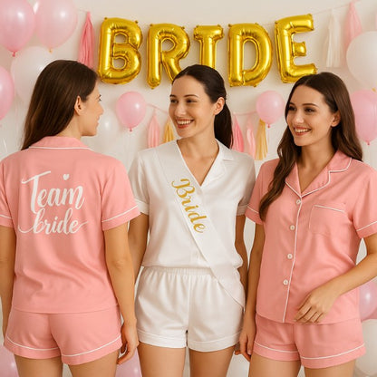 Bridesmaid Pajama Set, Bridal Party Pajamas, Women Matching Pajamas, Bachelorette Party Pajama Sets, Bride Squad, Bridesmaid Proposal Gift - Team Bride